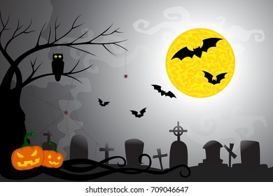 Halloween vector card or background