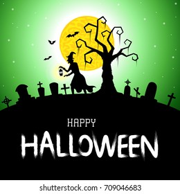 Halloween vector card or background