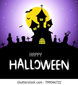 Halloween vector card or background