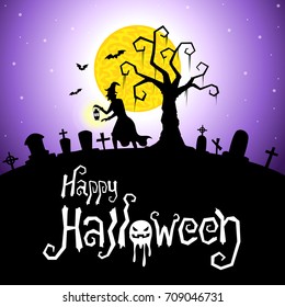 Halloween vector card or background