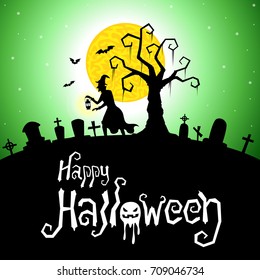 Halloween vector card or background