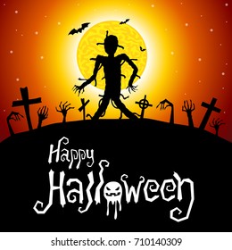 Halloween vector card or background