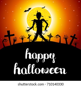 Halloween vector card or background