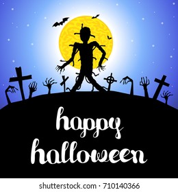 Halloween vector card or background