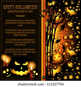 Halloween vector card  or background. Vector art.