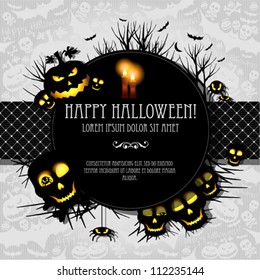 Halloween vector card  or background. Vector art.