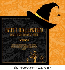 Halloween vector card  or background. Vector art.