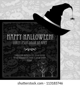 Halloween vector card  or background. Vector art.