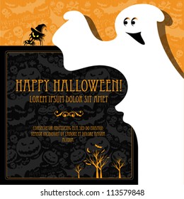 Halloween vector card  or background. Vector art.