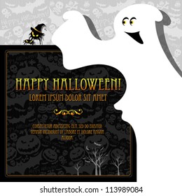 Halloween vector card  or background. Vector art.