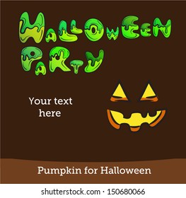 Halloween vector card or background. Vector art.