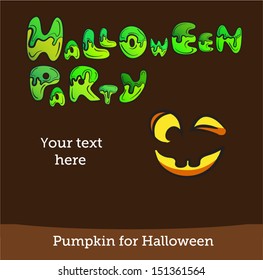 Halloween vector card or background. Vector art.