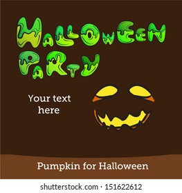 Halloween vector card or background. Vector art.