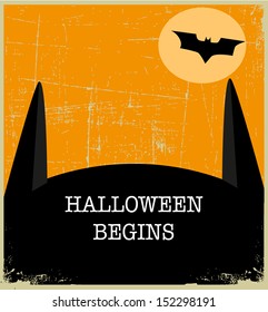 Halloween vector card or background. Vector art.