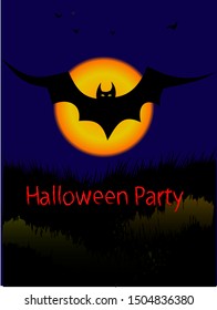 Halloween  vector. Halloween card  Background illustration. Halloween Party.