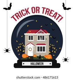 Halloween Vector Card Illustration