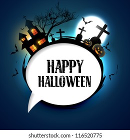 halloween vector card with space for your text