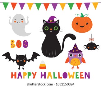 Halloween vector clip art collection