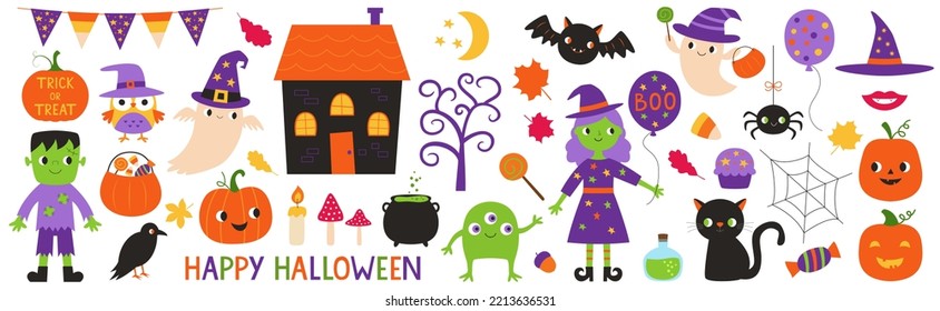 Halloween vector clip art collection