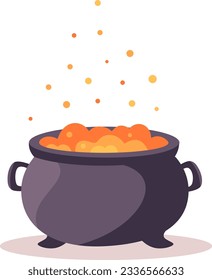 Halloween Vector Collection. Witch's cauldron where the potion is brewed. 