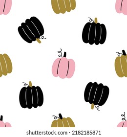Halloween vector cute cartoon seamless pattern. 