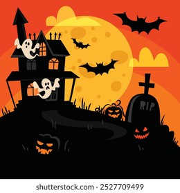 Halloween Vector Design - Ghost Halloween Party Horror - Halloween Celebration