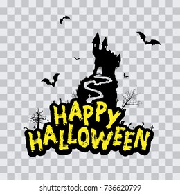 Halloween Vector Design with Happy Halloween Lettering.