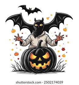 Halloween Vector Design, jack o Lantern, Skull Illustration, 