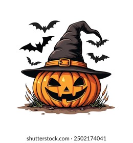 Diseño de Vector de Halloween, Jack o Lantern, Ilustración de cráneo, 