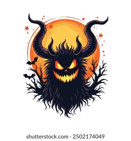 Halloween Vector Design, jack o Lantern, Skull Illustration, 