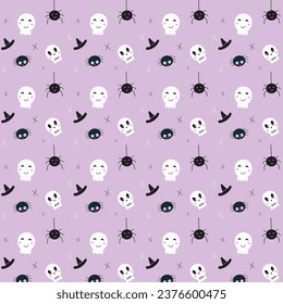 Halloween vector design pattern for wrapping paper, fabrics, kids clothes print, autumn accessories and festive packaging. Halloween wallpaper texture.