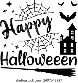 Halloween vector design for t-shirt, mug, sticker, card etc