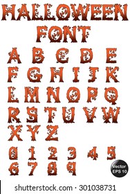 Halloween Vector Font.