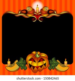 Halloween vector frame background
