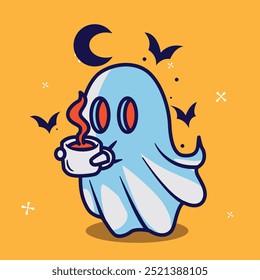 Ilustración de icono de Vector fantasma de Halloween