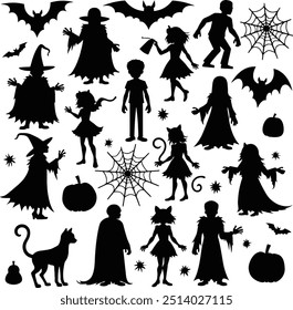 halloween vector, Halloween. Ghosts icon set. Collection of various scary and funny ghosts and animal ghosts. Magic symbols for parties, celebrations, templates and
