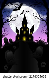 Halloween vector. Gloomy illustration for the holiday.