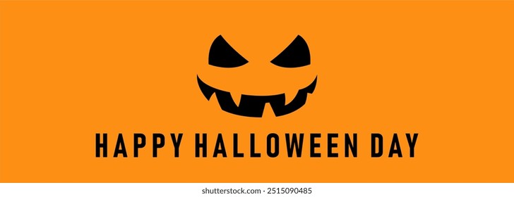 Halloween vector horizontal banner. Mummy bandage design lettering, with typical spooky event ghost illustration