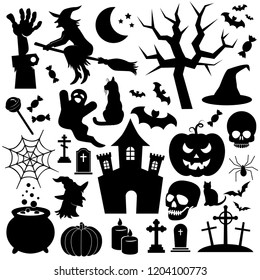 Halloween vector icon collection. Symbols of Halloween, horror.