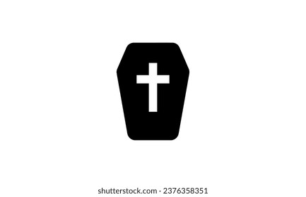 Halloween vector icon minimalist simple black and white background eps8