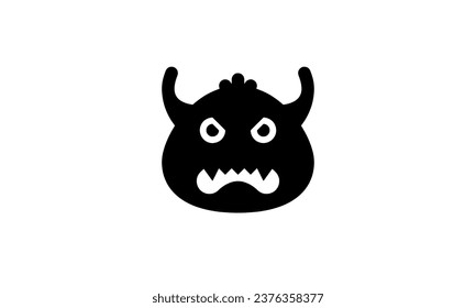 Halloween vector icon minimalist simple black and white background eps8