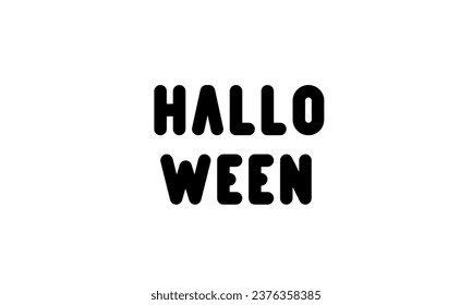 Halloween vector icon minimalist simple black and white background eps8