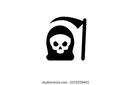 Halloween vector icon minimalist simple black and white background eps8