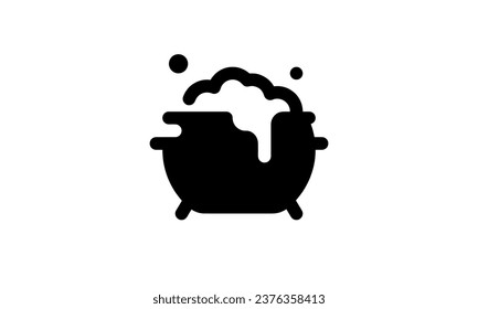 Halloween vector icon minimalist simple black and white background eps8