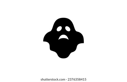 Halloween vector icon minimalist simple black and white background eps8