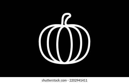 halloween vector icon outline style black background 
