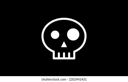 halloween vector icon outline style black background 