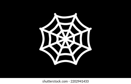 halloween vector icon outline style black background 