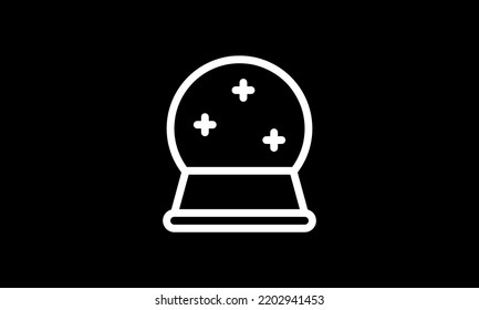 halloween vector icon outline style black background 