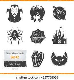 Halloween vector icon set